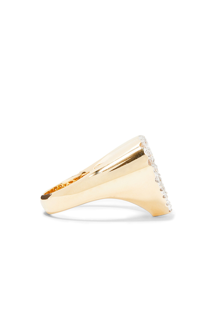 18K YG Heart Diamond Ring:Yellow Gold:49